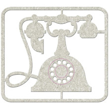 ANTIQUE TELEPHONE Die-Cut Chipboard embellishment FabScraps