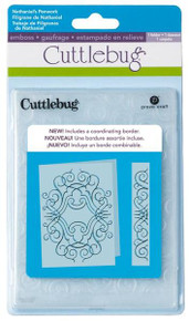 Cuttlebug 5x7 Nathaniel's Penwork EMBOSSING FOLDER AND BORDER SET 2001270