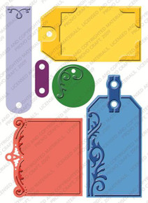 CUTTLEBUG Embossed Tags Embossing Plus Folder Cuts and Embosses! 2000250