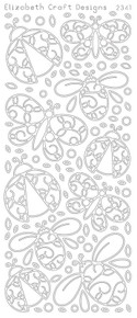 ELIZABETH CRAFT Ladybugs EC2341 Black Peel Off Stickers OUTLINE