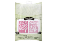 SIzzix Embossing Folders Cherry Blossoms Trees 658429
