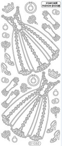 STARFORM WHITE DRESS 1052 Peel Stickers OUTLINE