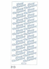 Starform HAPPY MOTHER'S DAY 313 SILVER Outline Peel Sticker