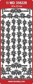 MD356228 Bamboo Borders Double Embossed Etched Asian Peel Stickers One 9x4 Sheet