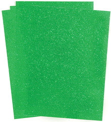 Glitterfoil Adhesive-Back Glitter Paper  Green 4-pc A4