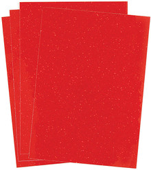 Glitterfoil Adhesive-Back Glitter Paper 4pc A4 Red 