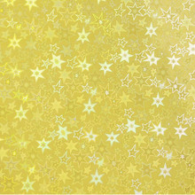 3pc 8.5x11 Gold Holographic Stars Adhesive-Back Paper