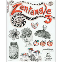 Zentangle 3 with Rubber Stamps Book 40-More Tangles Drawing Inspiration Ideas Instruction