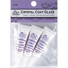 Crystal Coat Glaze Clear Glossy Dimensional Finish Accents 3-mini tubes for Jewelry Quilling Stamping Clay