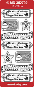 VERSES TEXT LABELS Gold CHRISTMAS MD352702 Peel Stickers Labels One 9x4 Sheet