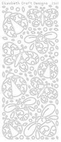 ELIZABETH CRAFT LADY BUGS 2STICKY N2341 Peel Off Stickers OUTLINE