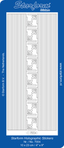 Starform N7004 TRANS GLITTER GOLD STRAIGHT-LINE BORDERS CORNERS Outline Peel Stickers