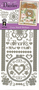 HOTP DAZZLES CROSS STITCH Outline Peel Stickers 2431 SILVER