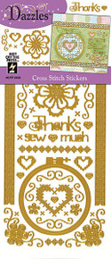 HOTP DAZZLES CROSS STITCH Outline Peel Stickers 2430 GOLD
