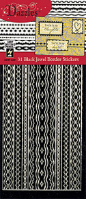 HOTP Dazzles N2437 Black Jewel Border Stickers
