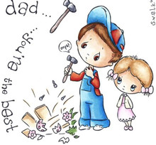 SWALK Unmounted BEST DAD Rubber Stamp SWST-DAD Collection