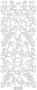 Starform GLITTER GOLD-SILVER Swirls N1283 GS Stickers Leaves Beautiful Elegant Peel Outline