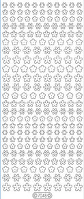Starform GLITTER PINK SILVER N7048 MINI FLOWERS Stickers Peel Outline