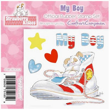 STRAWBERRY KISSES - MY BOY - EZMount Stamp Set PUPPY DOG