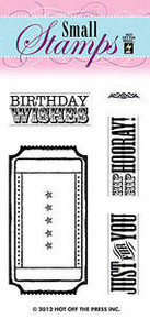 HOTP Clear Stamps Small TICKET 1084 Acrylic