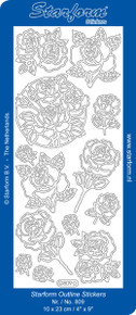Starform ROSES SILVER 809  Peel Stickers