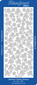 Starform LITTLE ROSES SILVER 1257  Peel Stickers