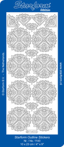 Starform DAISY CORNERS 1140 WHITE Peel Stickers