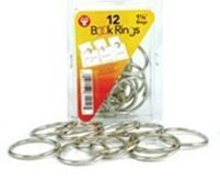 12 Book Rings 1.5in Silver Closures Hygloss