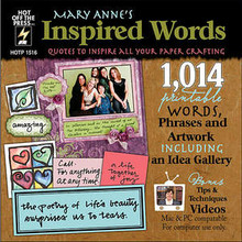 Mary Anne's Inspired Words N1516 CD 1014 Printable Words Phrases Artword
