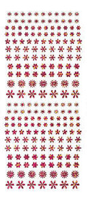 HOTP Dazzles N1629 Pink Flower Jewel PEEL OUTLINE STICKERS