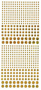 HOTP Dazzles N1556 Gold Jewel Outline Peel Sticker