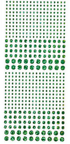HOTP Dazzles N1565 Green Jewel Outline Peel Sticker