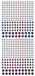 HOTP Dazzles N1562 Blue Jewel Outline Peel Sticker
