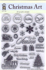 HOTP Christmas Art Rubber Stamps Unmounted 1006