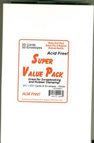 50 Cream A2 Cards & Envelopes 5.5x4.25 Super Value Pack