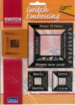 Switch Embossing Stencils Square Words Card Making