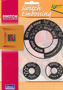 Switch Embossing Stencils Circles Words Card Making