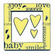 Karen Foster Design Enamel Frames & Doodads Yellow Baby