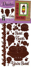 HOTP Dazzles Stickers SWEET TREATS BROWN 2014