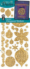 HOTP Dazzles STACKED Ornaments Stickers GOLD 1886