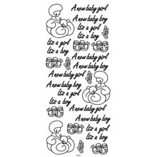 Outline N920 Gold It's a Boy / Girl Peel Stickers