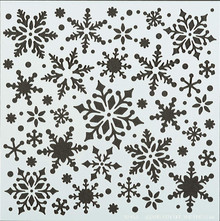 Snowfall 6x6" Stencil from Hot Off the Press for Chalking Inking Embossing-Paste Sprays Mists Markers More!