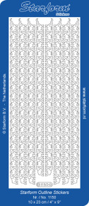 ELEPHANT BORDER SILVER 1150  Peel Stickers