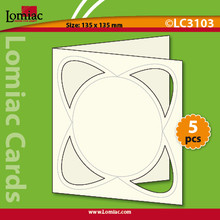 Lomiac Die-Cut Dynamic Circle Blue 5.25x5.25" 5pc Cards Card-Making