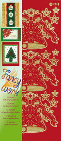 JEJE Fancy Work Christmas Sticker Pack 10 Sheets Stickers Embroidery Peel Outline