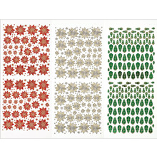 Hot Off The Press Dazzles Stickers, Tiny Poinsettias, 3-Pack