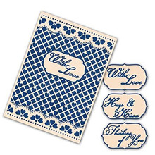 Tattered Lace Interchangeable Embossing Folder -- Lacy Grid EF013