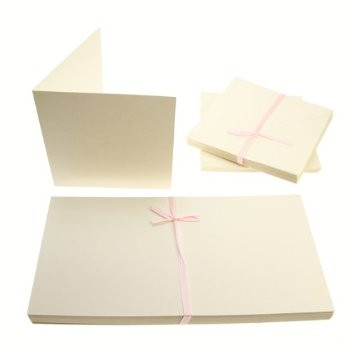 Cream DOCrafts Anitas Square Cards/Envelopes 50-Pack 5 by 5-Inch 