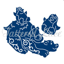 Tattered Lace Playful Penguins Cutting Die D1045