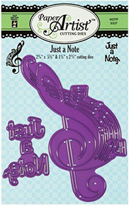 HOTP Paper Artist Just A Note Cutting Dies HOTP5347 Set of Two